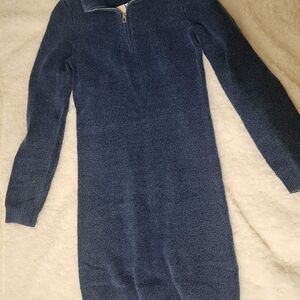 Zara Women's Navy and Blue Dress